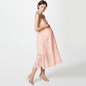 Hatch The Paola Midi Dress Pink Maternity